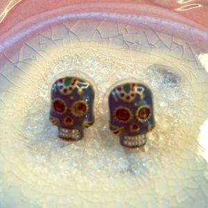Betsey Johnson candy skull earrings