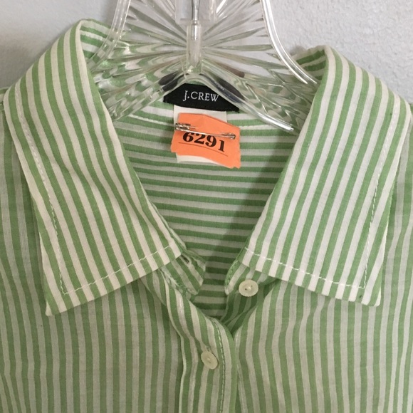 Green J.Crew button down - Picture 2 of 4