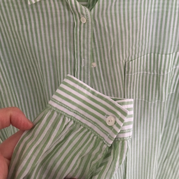 Green J.Crew button down - Picture 4 of 4