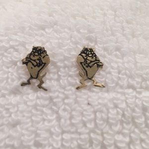 Gold Tasmanian devil earrings