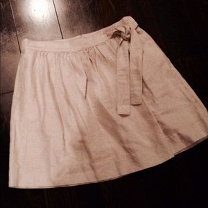 J. Crew Khaki/Cream Linen/Cotton Swoon Mini