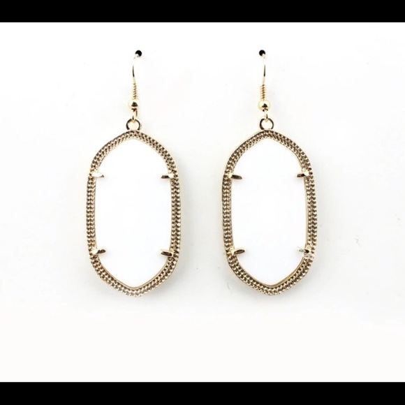 White earrings