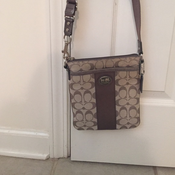Very loved gray/silver Coach cross body!
