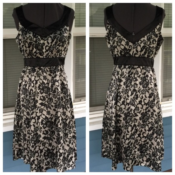 Romy Dresses & Skirts - ROMY B&W Floral Satin Dress