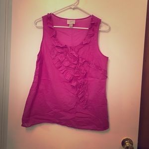 Loft ruffle tank