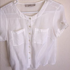 Button up white blouse