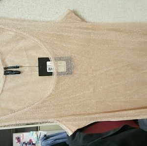 Transparent shimmery gold tank