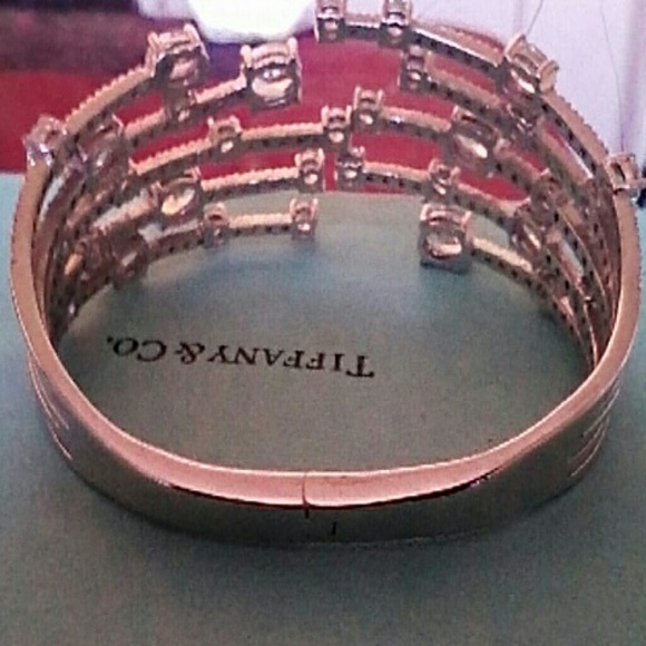 SILVER BRACELET BRILLIANT CZS HINDGE CLOSURE - Picture 4 of 4