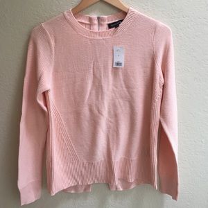 NWT Pink Banana Republic back zip sweater
