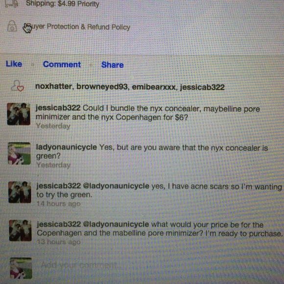 Copenhagan Nyx Lip and Maybelline Pore eraser