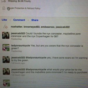 Copenhagan Nyx Lip and Maybelline Pore eraser