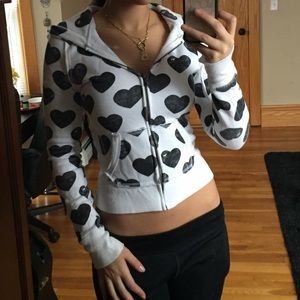 Super cute heart Victoria's Secret zip up !