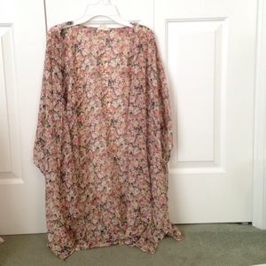 Floral print kimono