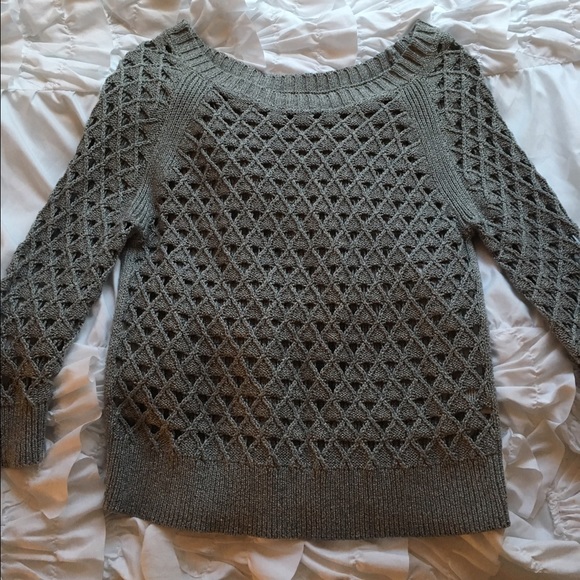 Grey Small AE hole-y sweater