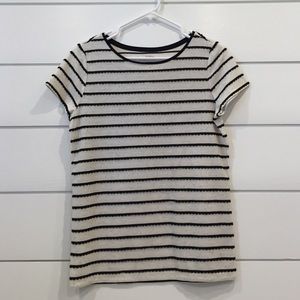 LOFT scallop tee/black stripe