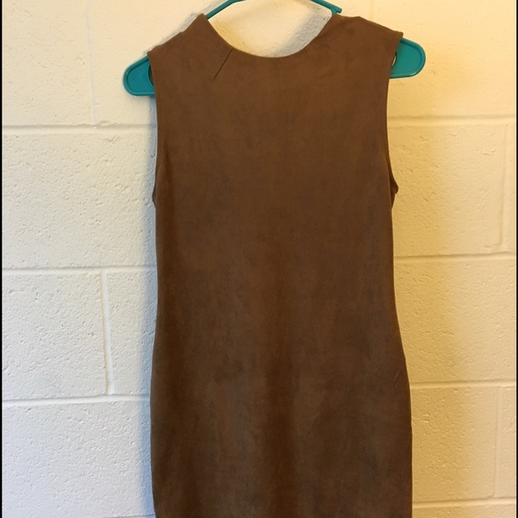 Brown suede cocktail dress