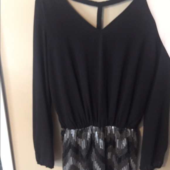 Black dress with sequin bottom