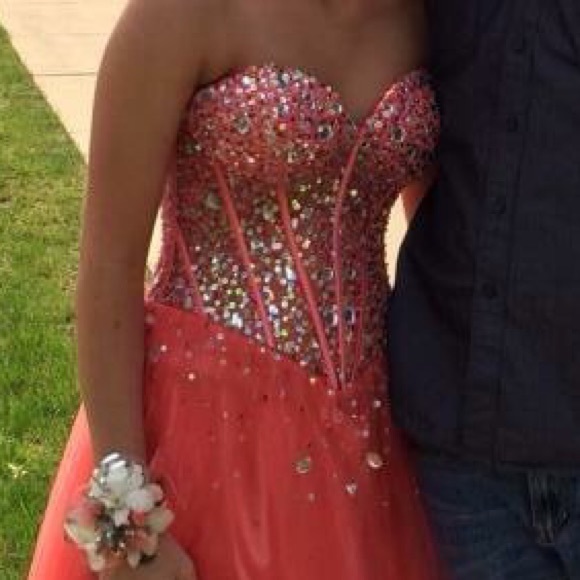 Coral Ball Gown - Picture 3 of 3