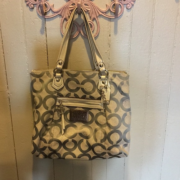 Authentic Coach Silver Tote