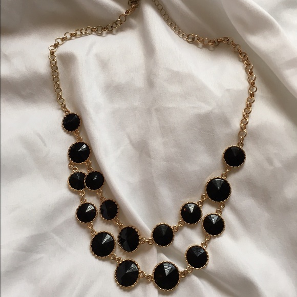 Black and gold statement necklace