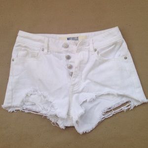 Brandy Melville high waisted white shorts