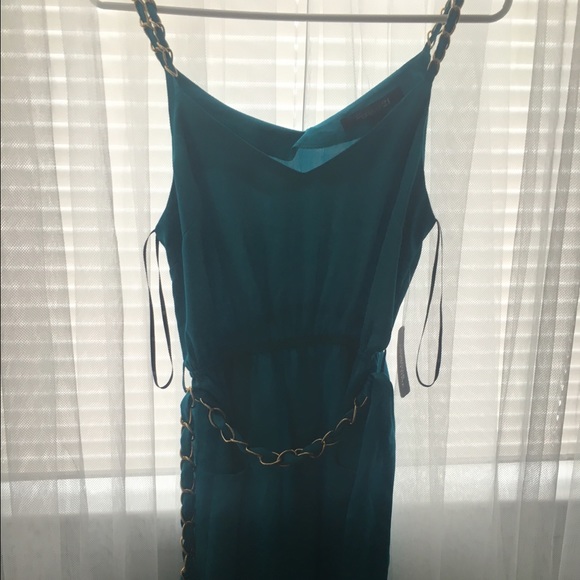 Very cute egg blue grew silk dress :) - Picture 1 of 2