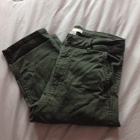 Army green jeans