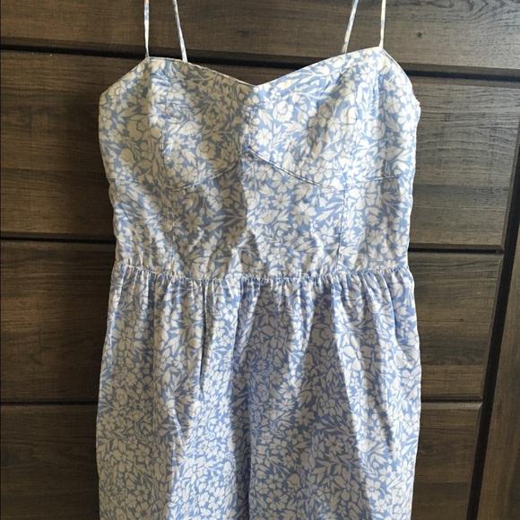 H&M light blue and white floral sundress