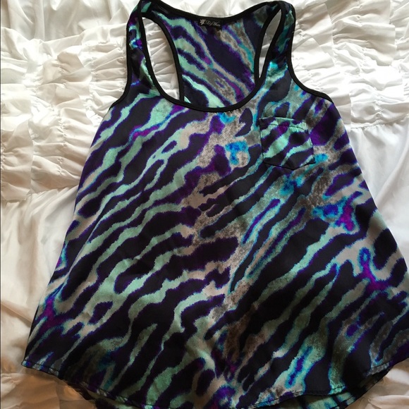 Zebra tank top, silk