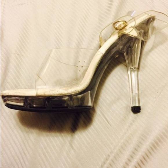 Ellie 5' clear heels
