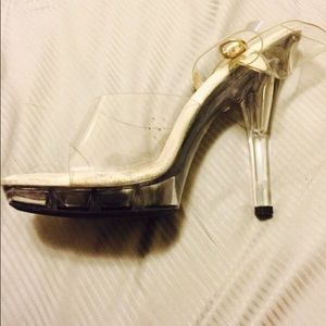 Ellie 5' clear heels