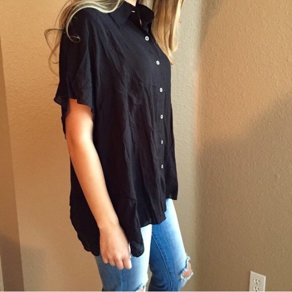 Black Button Down Tunic (LAST SMALL!) - Picture 2 of 4