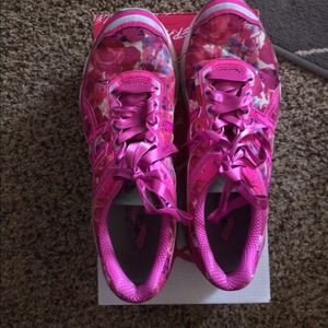 Asics athletic shoes.