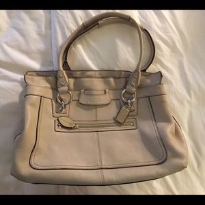 Coach cream handbag