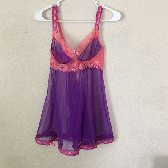 Purple lace lingerie