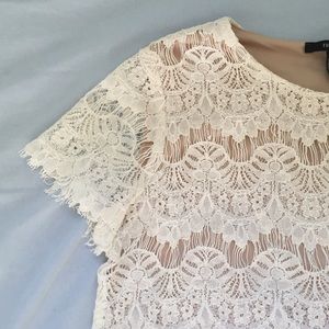 NWT f21 lace crop top + mini skirt set