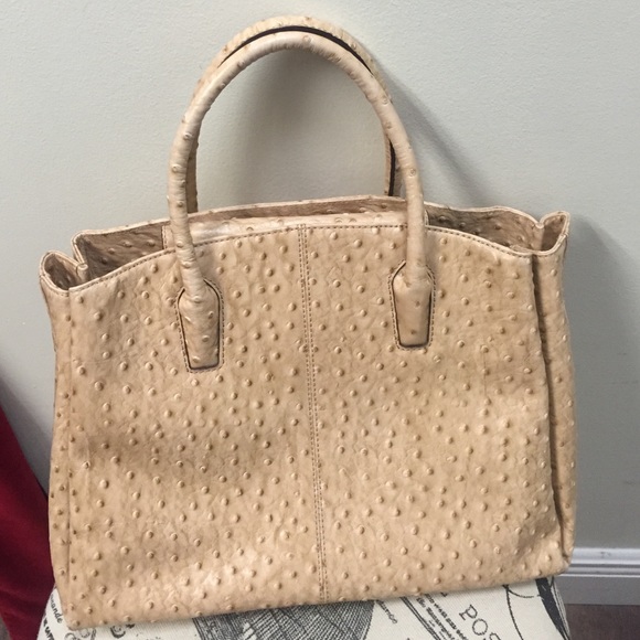 Calvin Klein faux ostrich tote satchel⬇️ - Picture 2 of 4