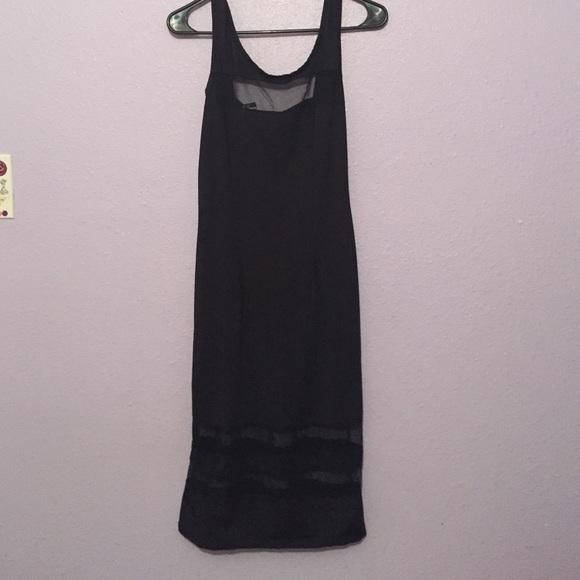 Fitted Mesh Black Dress - Picture 1 of 1