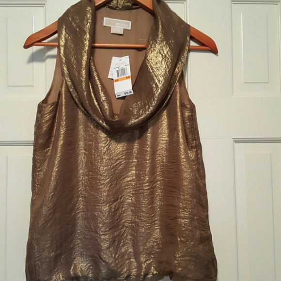 Michael Kors sleeveless gold top