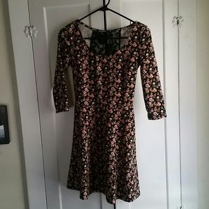 Back lace floral dress