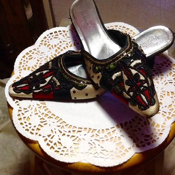 Varsavia Viamara Shoes - 👠 RETRO BEADED FANCY DRESS HEELS 👠