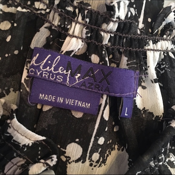 Miley Cyrus & Max Azria Paint Splatter Blouse - Picture 3 of 4