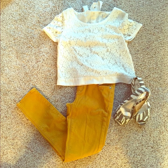 Anthropologie Mustard Jeans