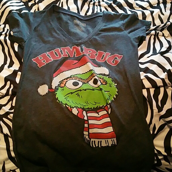 Gray Sesame Street Christmas shirt!