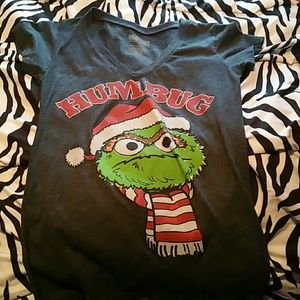 Gray Sesame Street Christmas shirt!