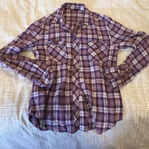 BDG plaid button down