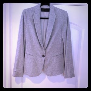 Zara grey cotton blazer fully lined