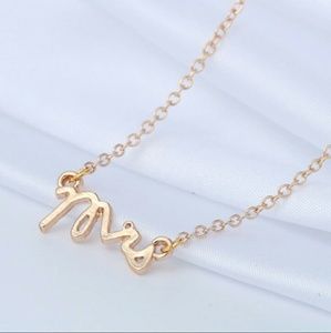 18k gold plated Mrs. Necklace (Kate Spade Style)