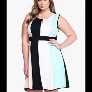 NWT Cute Sleeveless Colorblock Dress