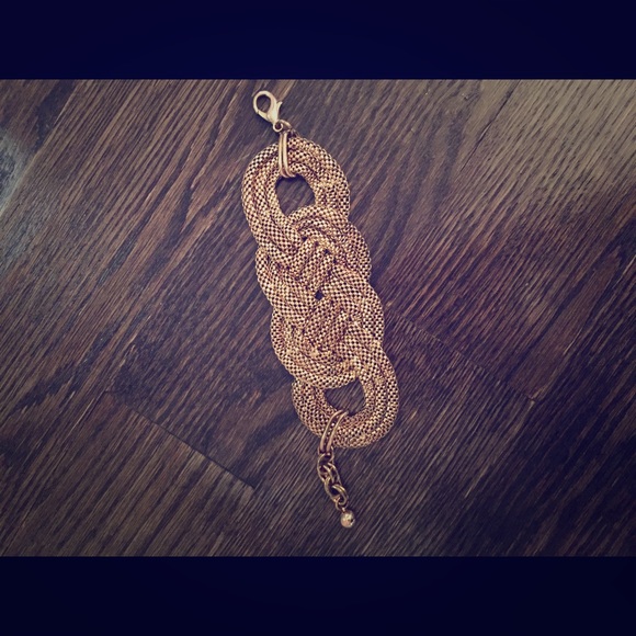 Gold braided bracelet